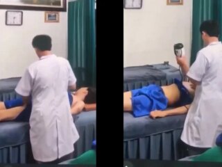 Clip: Nam thanh niên nhân viên spa xoa vú mân mê chị khách